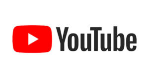 YouTube logo on a white background